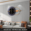 Modern Metal Acrylic Wall Clock Large Silent Wall Clock for Living Room Bedroom Office Decorative Geometric Wall Art Home Decor