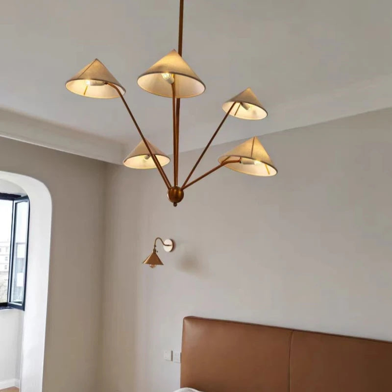 Modern Creative Fabric Lampshade Chandelier Living Room Homestay Kitchen Bedroom LED Hanging Lamp Home Decor Lighting Fixtures