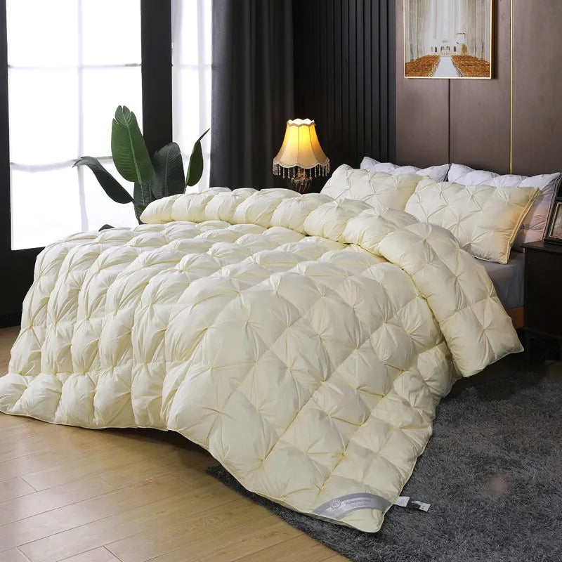 2025 new cotton solid color twisted down quilt thickened in spring and autumn warm and comfortable sleep quilt winter quilt
