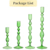 3Pcs Glass Candlestick Holders Glass Taper Candle Holders Groovy Wavy Elegant Candle Stick for Home Party Decoration