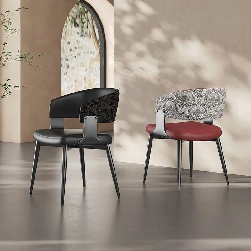 Modern Minimalist Dining Chairs with Backrest for Home Table And Hotel Island Bar Stools with Armrests