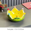 Fruit Bowls Watermelon Fruit Bowl with 6 Stainless Steel Forks Ceramic Serving Dish for Fruits Snacks Salad  Cute Ornaments