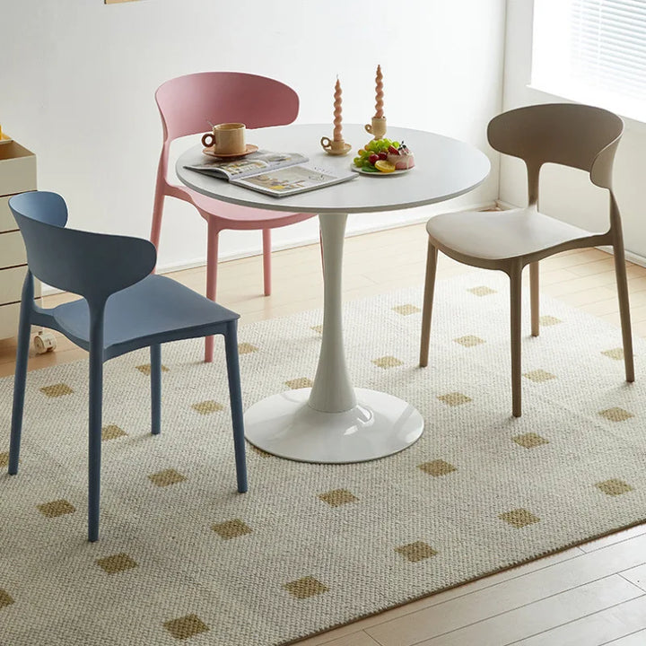 Negotiation Reception Small Apartment Leisure Round Table Milk Tea Shop Combination Dining Table and Chairs Home