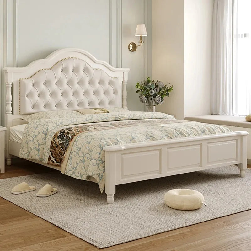 Queen Size Frame Double Bed Luxury Platform Modern King Size Bedroom Queen Bed Living Room Storage Lit 2 Personnes Furniture