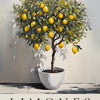 Retro Elegant Olive Tree and Lemon Canvas Poster Vase Wall Art Poster Perfect Gift for Living Room Bedroom Dormitory Home Decor