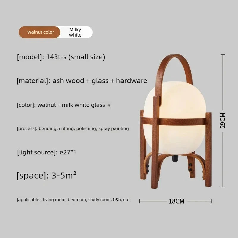 Wabi Sabi style Japanese living room, study, bedroom, creative reading light, Nordic portable wooden desk lamp, floor lamp