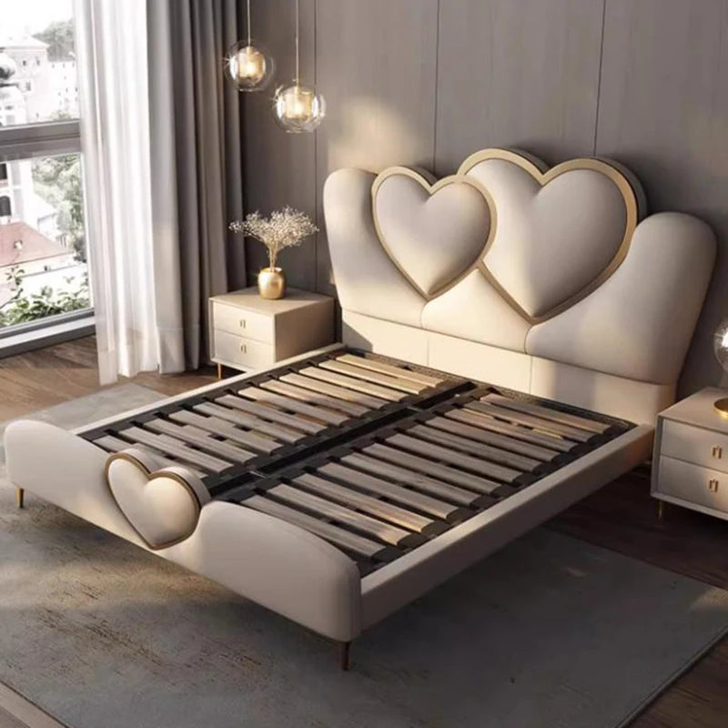 Princess New Chinese Beds Minimalist Lazy Design Comfortable Beds Storage European Aesthetics Wood Cama De Casal Home Furniture