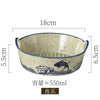 Ceramic Double Ear Salad Fruit  Bowl Household Utensils Baked Rice Bowl Instant Noodle Bowl