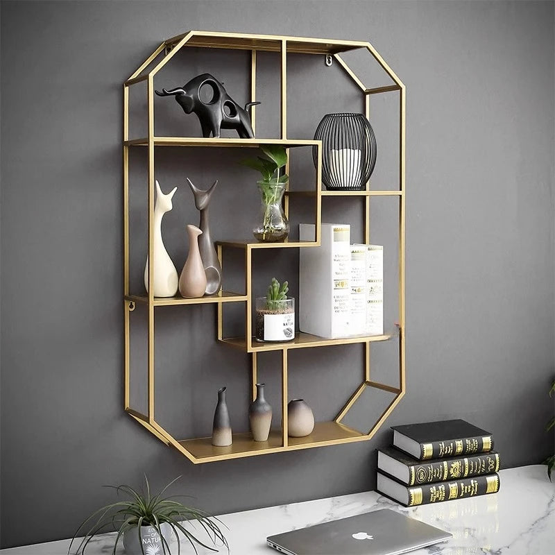 Storage Rack, Wall Mounted Storage Cabinet, Bedroom Wall Creative Grid, Living Room Wine Rack, Wall Mounted Cabinet