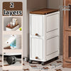 Slim Cabinet 20cm Wide Rolling Storage 2-6 Tiers Large Capacity Space-Saving Heavy-Duty for Kitchen Living Room Bedroom