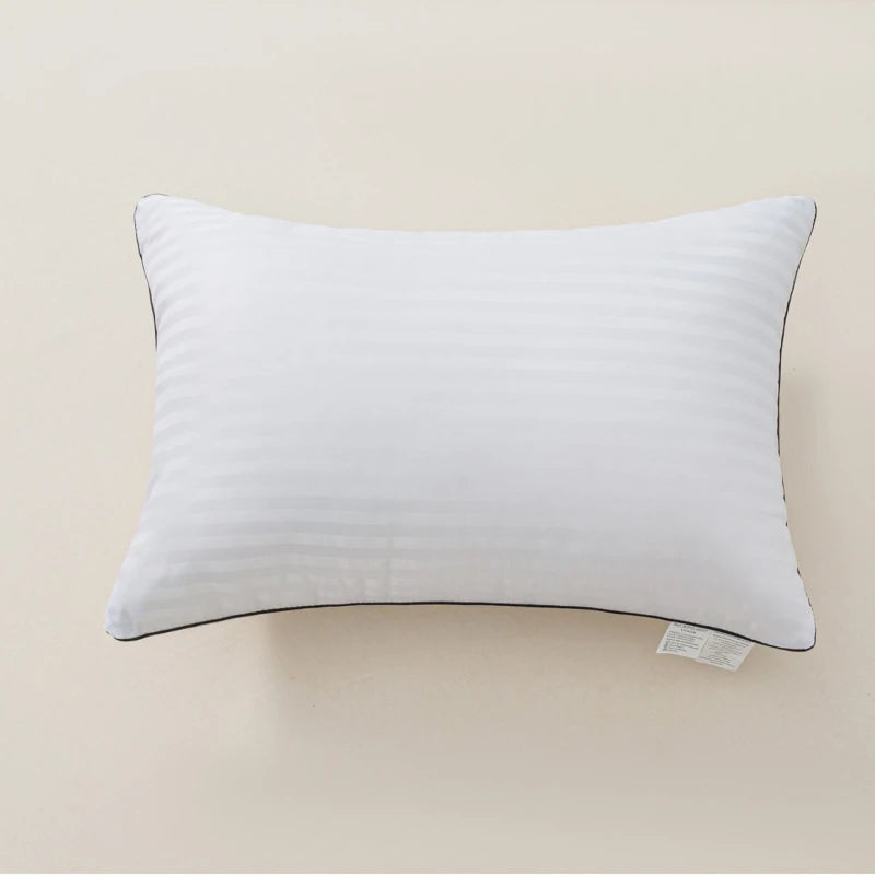 Hotel Sleeping Pillows for Bed Anti Wrinkle White Satin Stripe Comfortable Core Washable Skin-friendly Adult Cute Neck Pillow