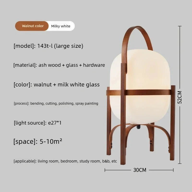 Wabi Sabi style Japanese living room, study, bedroom, creative reading light, Nordic portable wooden desk lamp, floor lamp