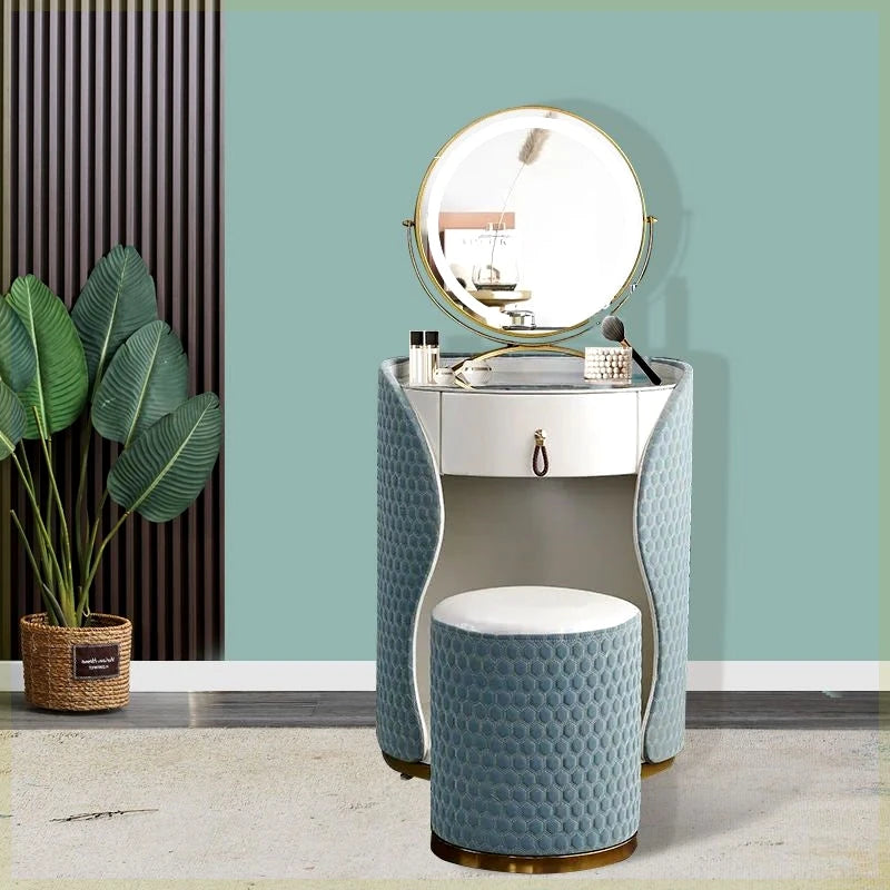 Large Floor Drawer Vanity Table Aesthetic Beige Space Saving Adult Makeup Vanity Organizer Europa Tocador Mueble Furniture Home