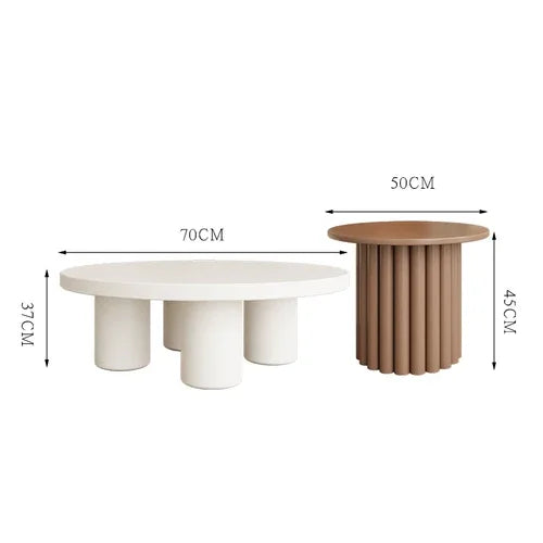 Aesthetic Minimalist Side Table Wood White Nordic Round Small Simple Coffee Table Modern Design Mesa Auxiliar Furniture For Home