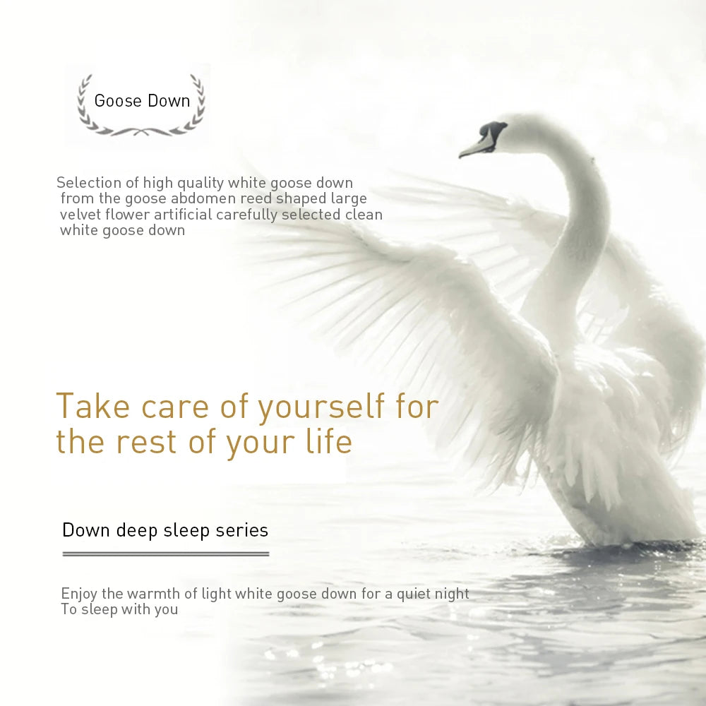 Liv-Esthete Luxury 100% White Goose Down Comforter 3D Bread Duvet Quilt Winter All Season Soft Blanket 100% Cotton Shell For You