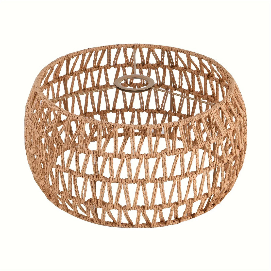 Rustic Braided Rope Lampshade Pendant Lights Handmade Bamboo Rattan Wicker Hanging Lamp for Kitchen Living Room Bedroom Corridor
