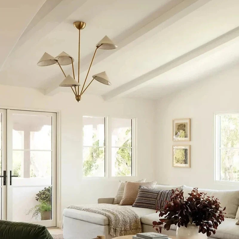 Modern Creative Fabric Lampshade Chandelier Living Room Homestay Kitchen Bedroom LED Hanging Lamp Home Decor Lighting Fixtures