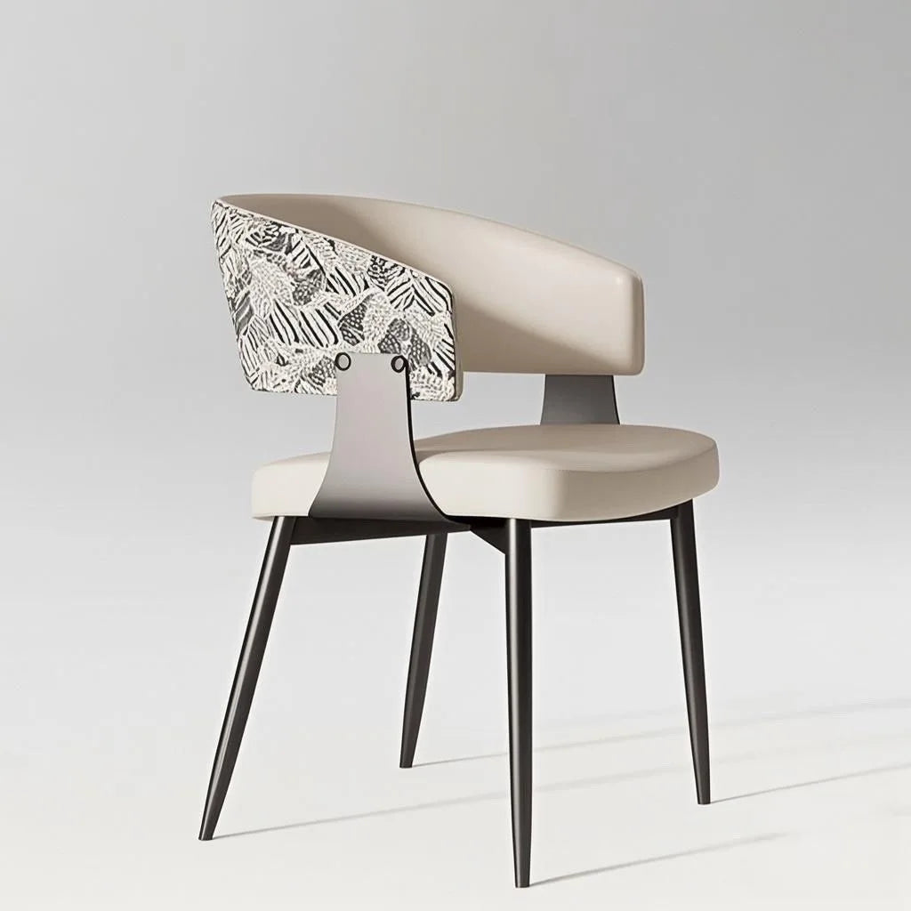 Modern Minimalist Dining Chairs with Backrest for Home Table And Hotel Island Bar Stools with Armrests