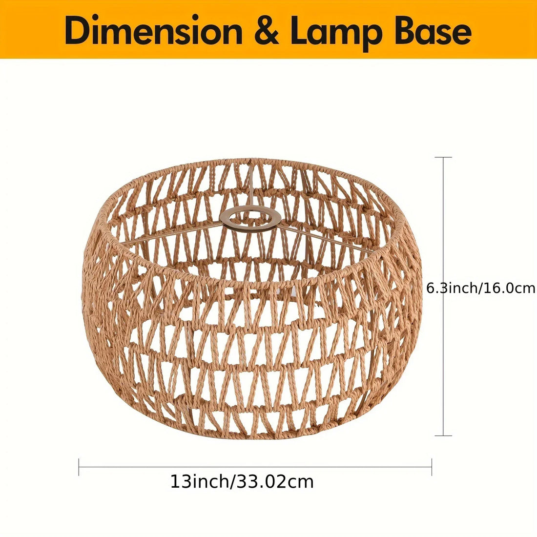 Rustic Braided Rope Lampshade Pendant Lights Handmade Bamboo Rattan Wicker Hanging Lamp for Kitchen Living Room Bedroom Corridor