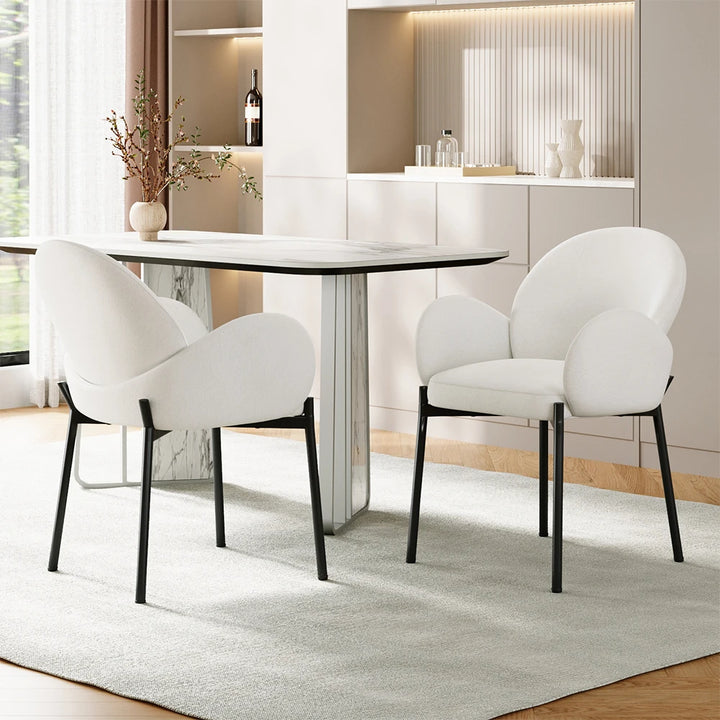 【Breeins】2Pcs Upholstered Dining Chairs with Armrest