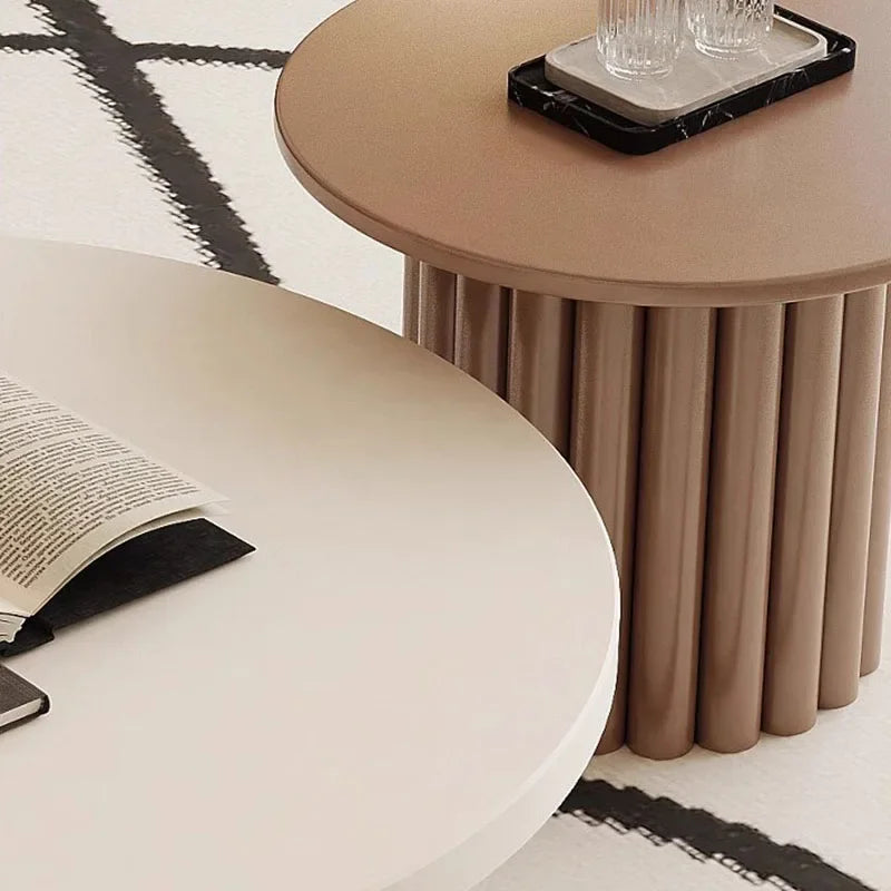 Aesthetic Minimalist Side Table Wood White Nordic Round Small Simple Coffee Table Modern Design Mesa Auxiliar Furniture For Home