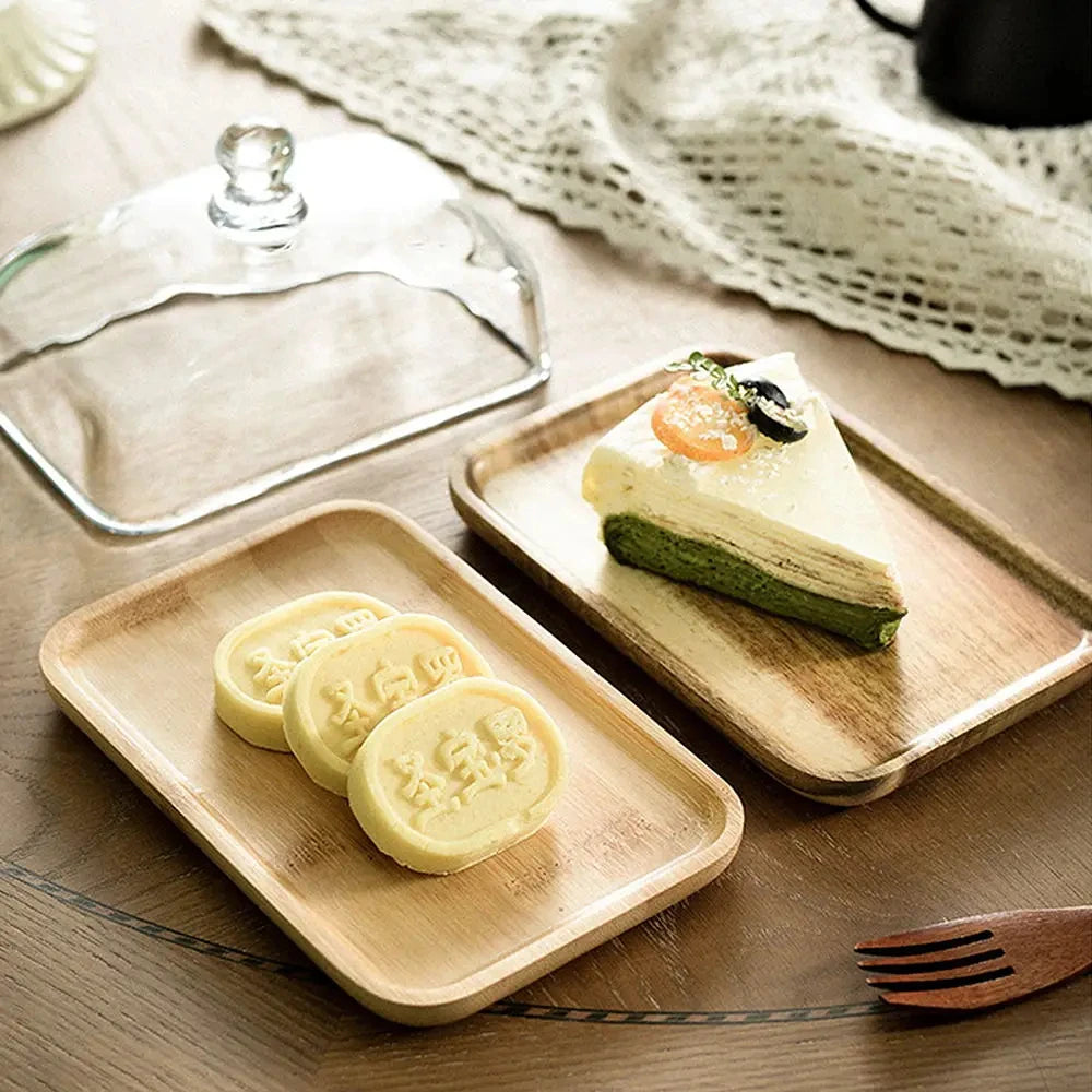 Glass Butter Dish with Lid  Crystal Glass Holds Cream Cheese Cubes and Plates of Dishes and Small Fruits