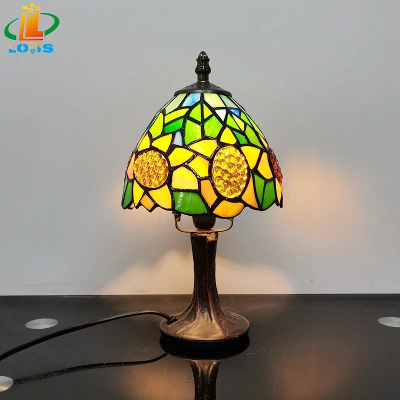6 Inch Scandinavian Orchid Small Table Lamp Bedroom Bedside Breastfeeding Night Light Cafe Decoration Glass Birthday Gift