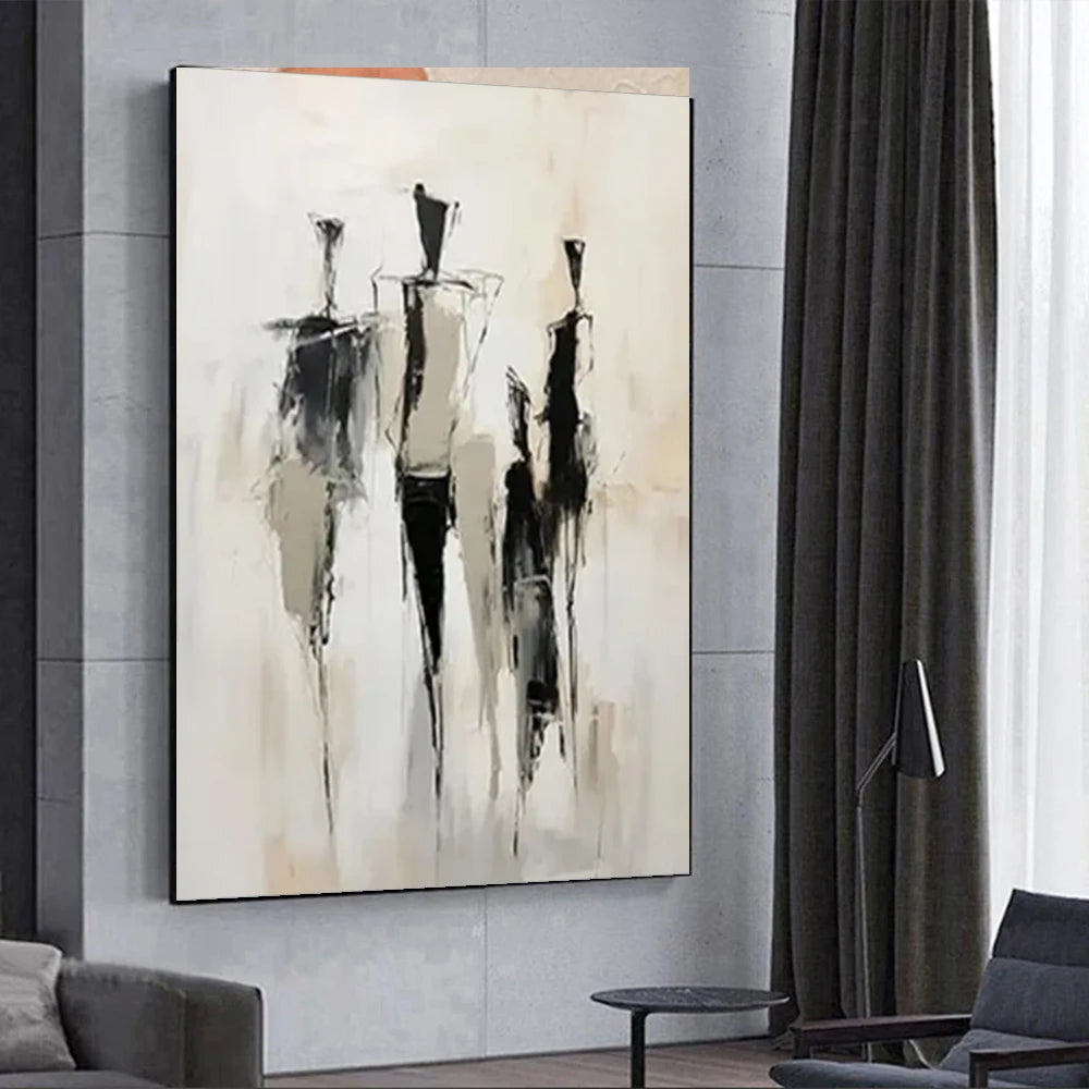 100% hand drawn abstract oil painting on canvas Modern Home Golden Line Wall Art Picture Large mural for living room decor paint