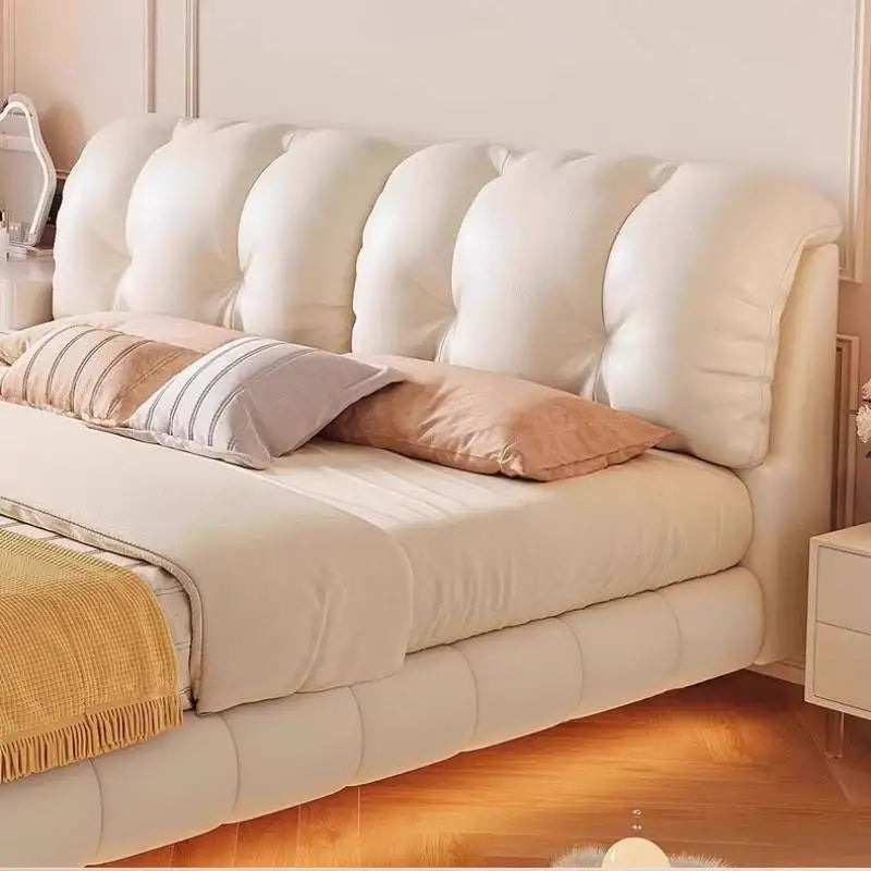 Nordic Waterproof Decoration Bed Girls Support Cute Floating Adults Queen Bed Modern Luxury Couples Camas Bedroom Furniture