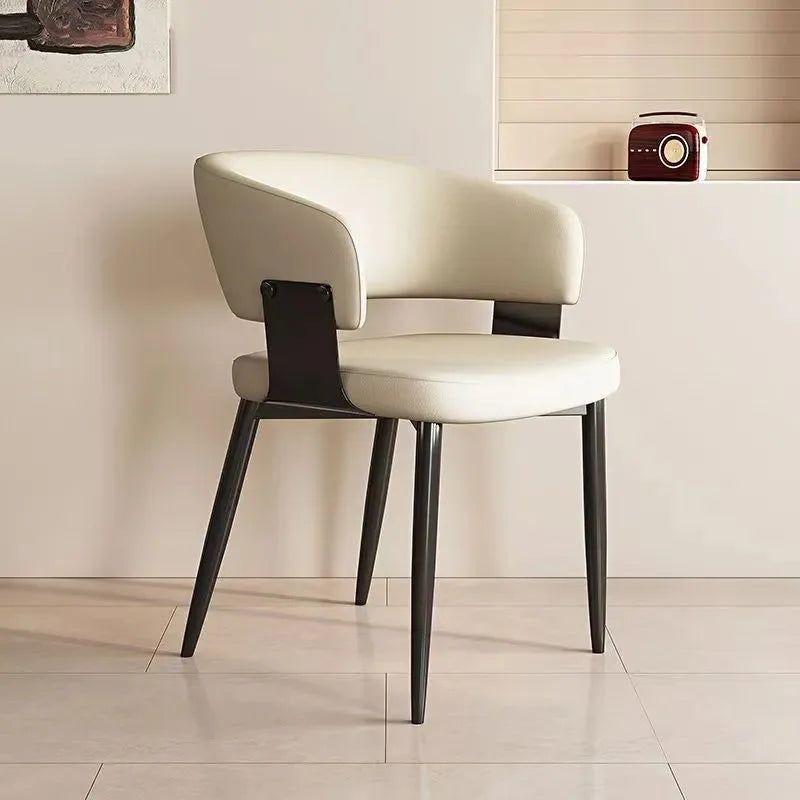 Modern Minimalist Dining Chairs with Backrest for Home Table And Hotel Island Bar Stools with Armrests