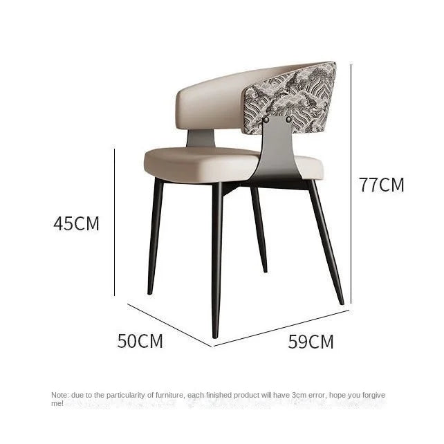 Modern Minimalist Dining Chairs with Backrest for Home Table And Hotel Island Bar Stools with Armrests