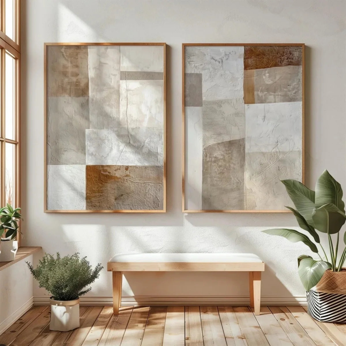 2pcs/set Japanese Retro Wabi Sabi Mountains Abstract Canvas Print Poster Modern Minimalist Art Print Home Decor Wall Art Poster