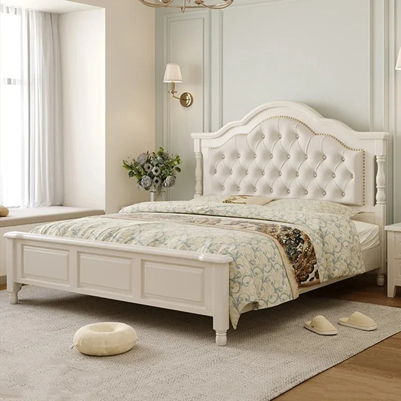 Queen Size Frame Double Bed Luxury Platform Modern King Size Bedroom Queen Bed Living Room Storage Lit 2 Personnes Furniture