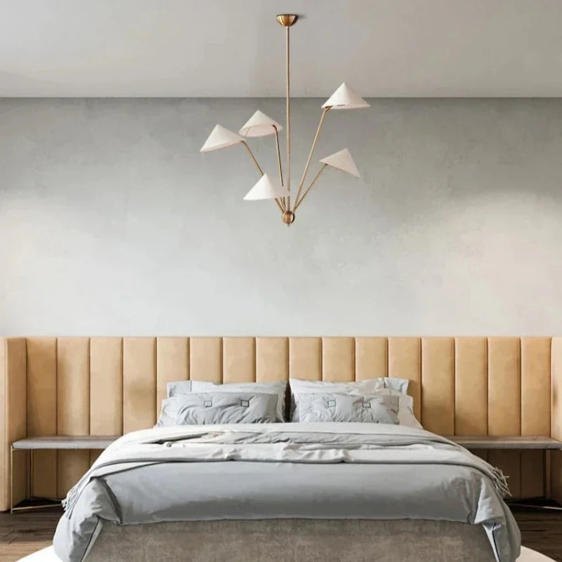 Modern Creative Fabric Lampshade Chandelier Living Room Homestay Kitchen Bedroom LED Hanging Lamp Home Decor Lighting Fixtures