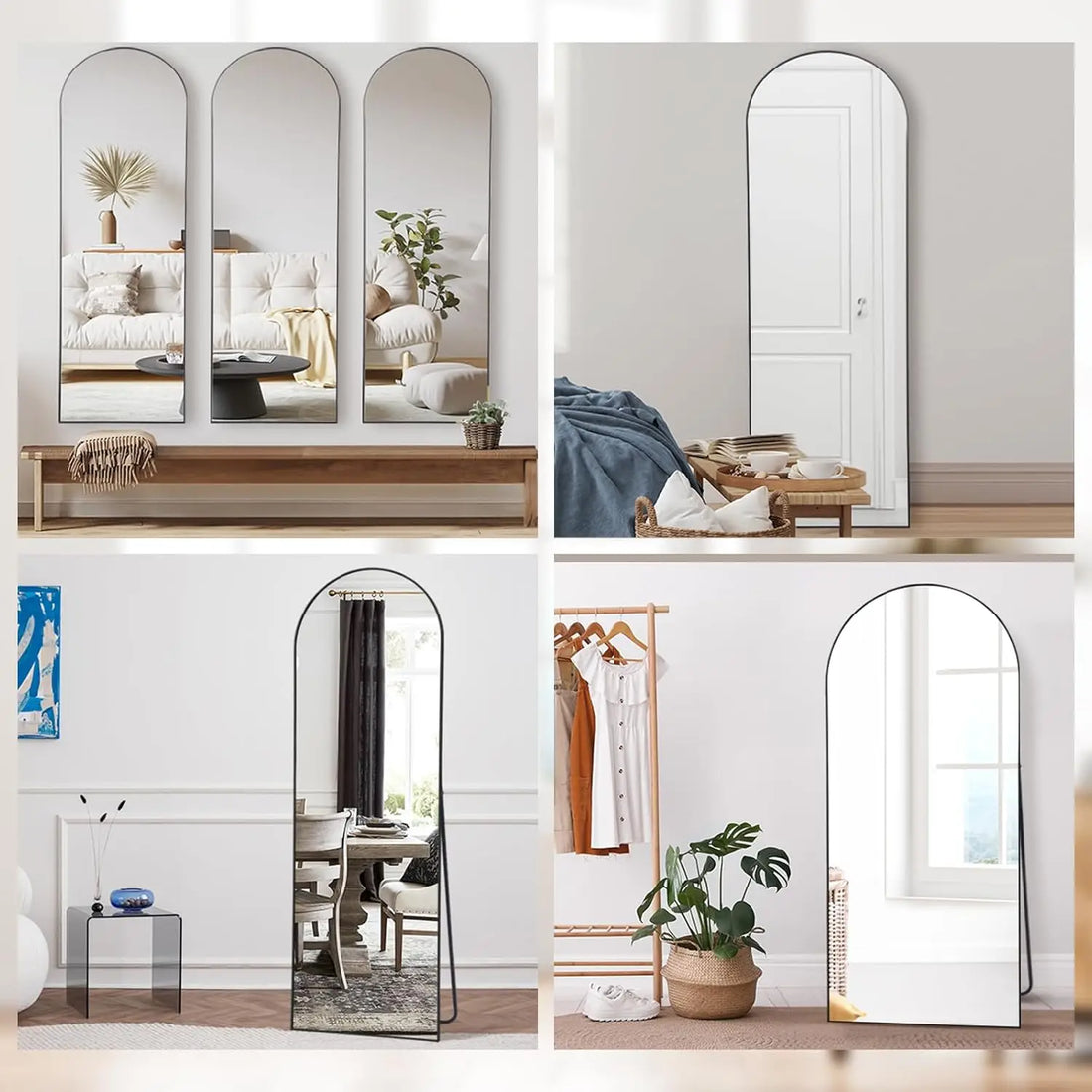 Full Length Mirrors Free Standing Floor Mirror Full Body Wall Mirror for Bedroom Living Room and Entrance