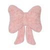 Pink bow ribbon couch pillow imitation rabbit fur comfortable car seat cushion ins style simple all-match back cushion