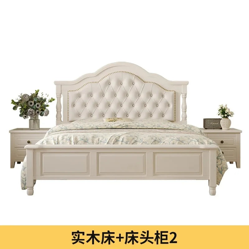 Queen Size Frame Double Bed Luxury Platform Modern King Size Bedroom Queen Bed Living Room Storage Lit 2 Personnes Furniture
