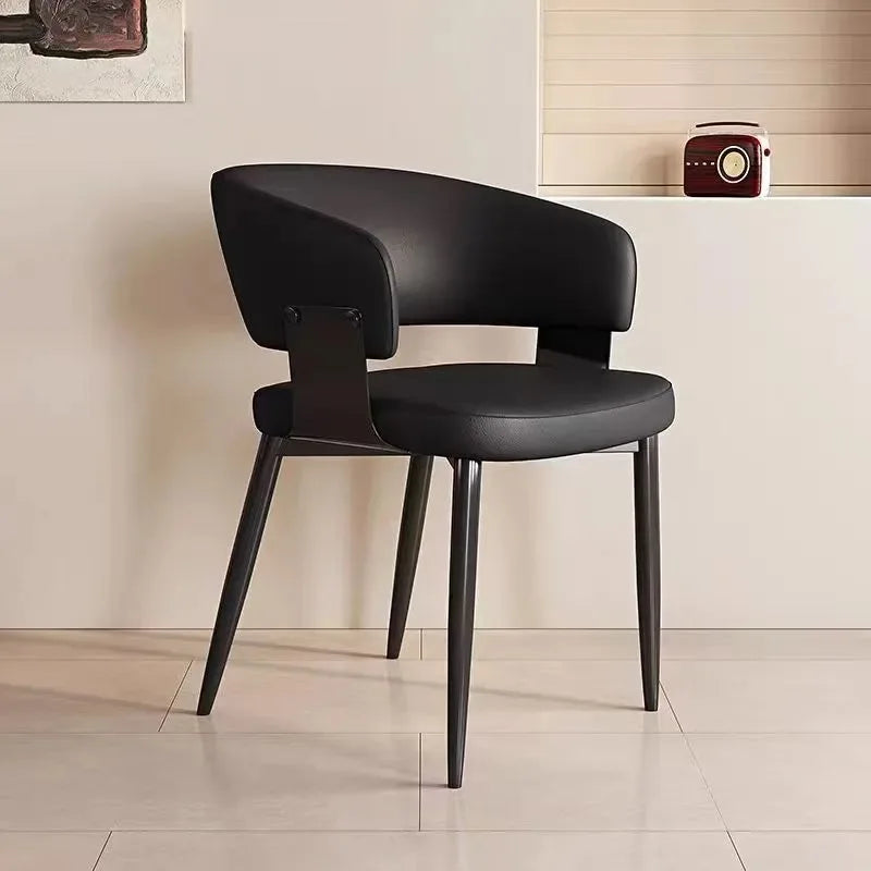 Modern Minimalist Dining Chairs with Backrest for Home Table And Hotel Island Bar Stools with Armrests