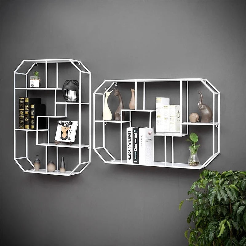Storage Rack, Wall Mounted Storage Cabinet, Bedroom Wall Creative Grid, Living Room Wine Rack, Wall Mounted Cabinet