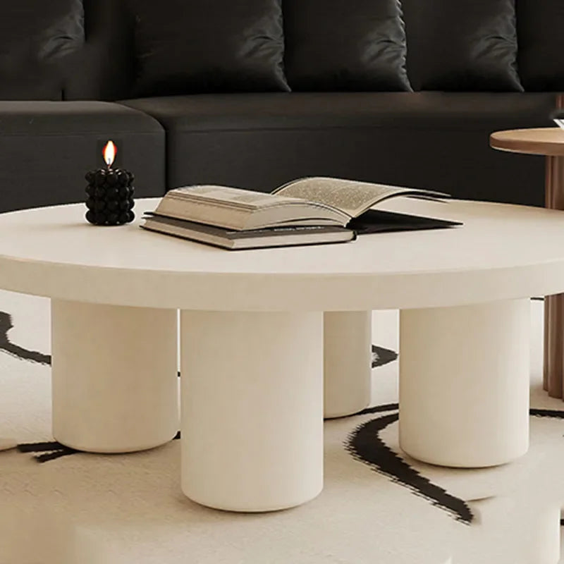 Aesthetic Minimalist Side Table Wood White Nordic Round Small Simple Coffee Table Modern Design Mesa Auxiliar Furniture For Home