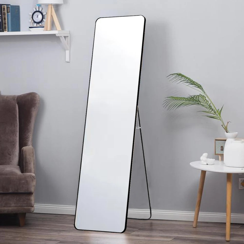 【Lifeideas】Black 150/160cm Modern Arched Wall Freestanding Floor Mirror