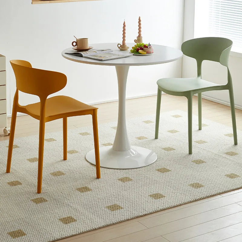 Negotiation Reception Small Apartment Leisure Round Table Milk Tea Shop Combination Dining Table and Chairs Home