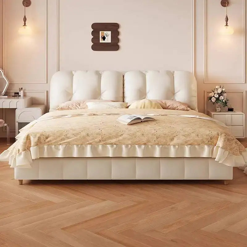 Nordic Waterproof Decoration Bed Girls Support Cute Floating Adults Queen Bed Modern Luxury Couples Camas Bedroom Furniture