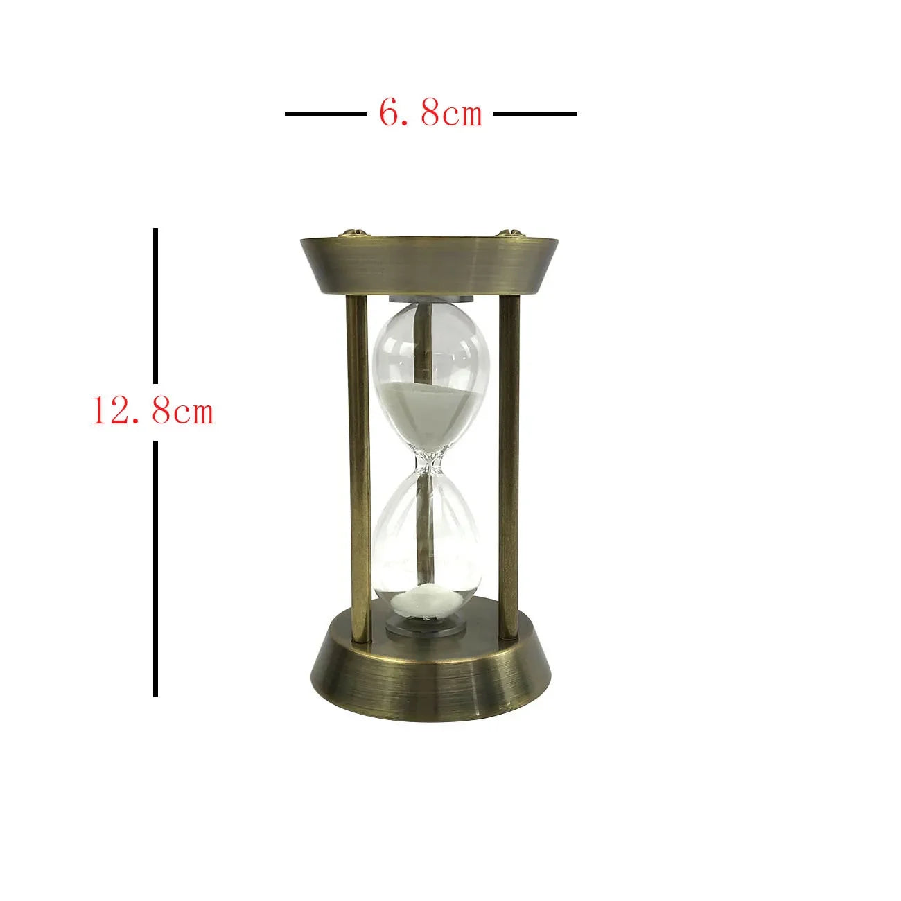 Elegant 15/30min Rotating Hourglass Timer with Metal Body Home Table Crafts for Club and Hotel Decoration
