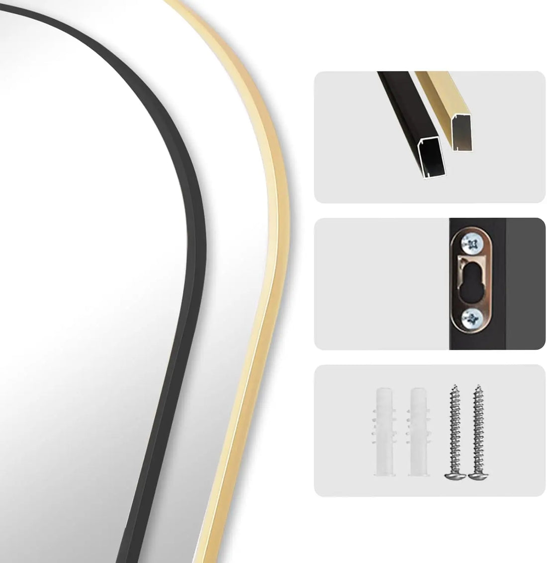 Full Length Mirrors Free Standing Floor Mirror Full Body Wall Mirror for Bedroom Living Room and Entrance