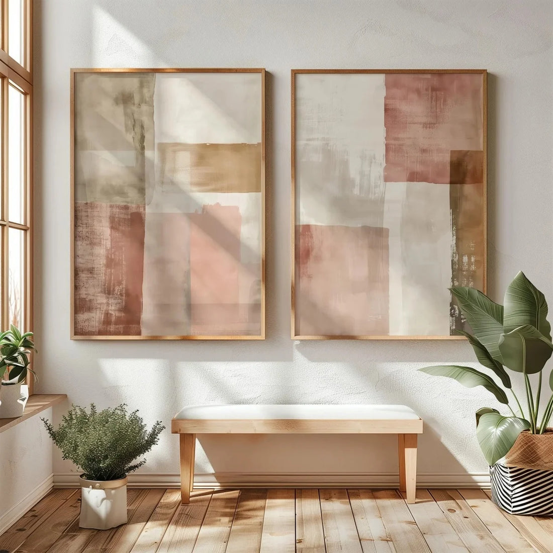 2pcs/set Japanese Retro Wabi Sabi Mountains Abstract Canvas Print Poster Modern Minimalist Art Print Home Decor Wall Art Poster