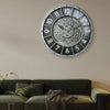 46cm Real Moving Gears Wall Clock Large Industrial Steam Punk Roman Numeral Wall Clock Living Room Home Decoration Quartz Clock