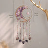 Crystal Sun Catcher Natural Stone Gems Agate Quartz Amethyst Citrine Suncatcher Moon Dream Catchers Hanging Home Decor Gift