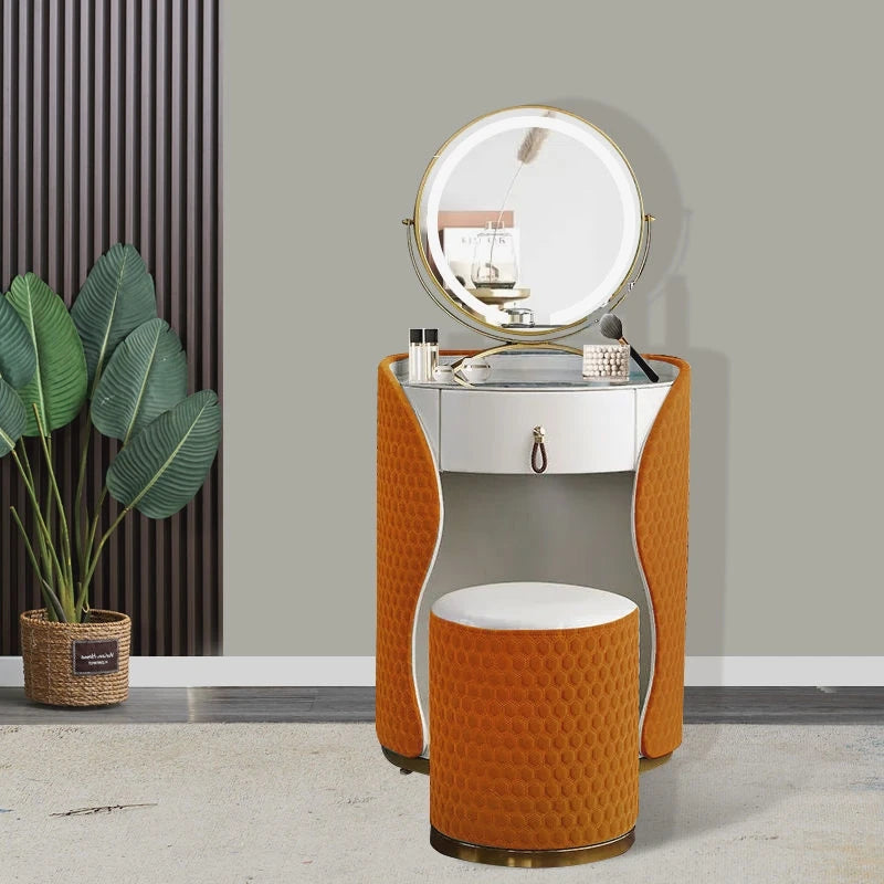 Large Floor Drawer Vanity Table Aesthetic Beige Space Saving Adult Makeup Vanity Organizer Europa Tocador Mueble Furniture Home