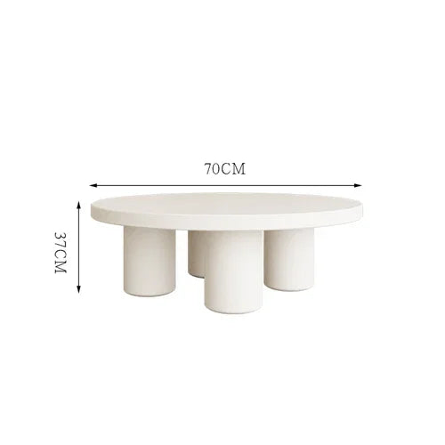 Aesthetic Minimalist Side Table Wood White Nordic Round Small Simple Coffee Table Modern Design Mesa Auxiliar Furniture For Home